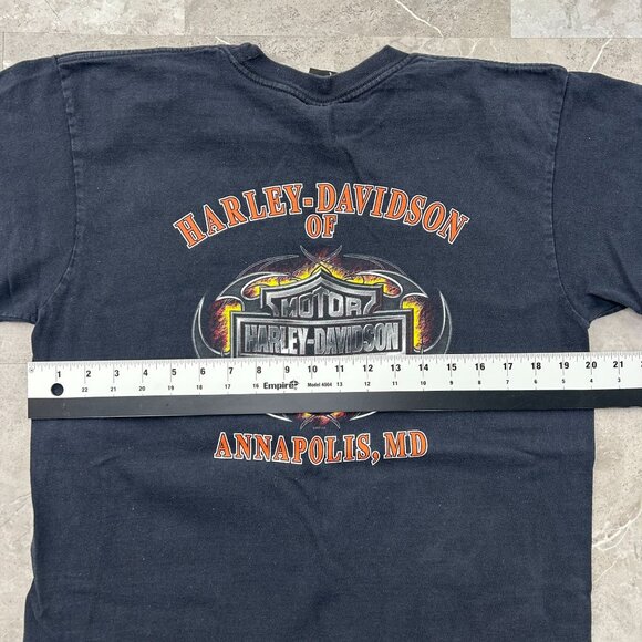 Y2K HARLEY DAVIDSON GRAPHIC TEE MENS XL ANNAPOLIS MARYLAND SHORT SLEEVE - Picture 9 of 11
